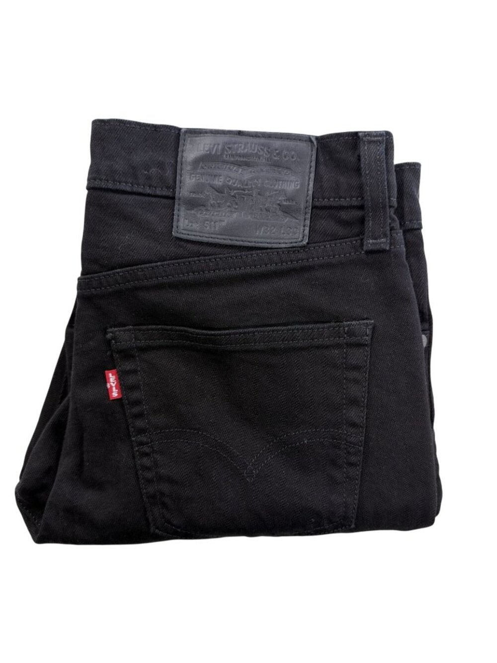Levis 511 Premium Slim Fit Mens Black Jeans W32 L32 99% Cotton
